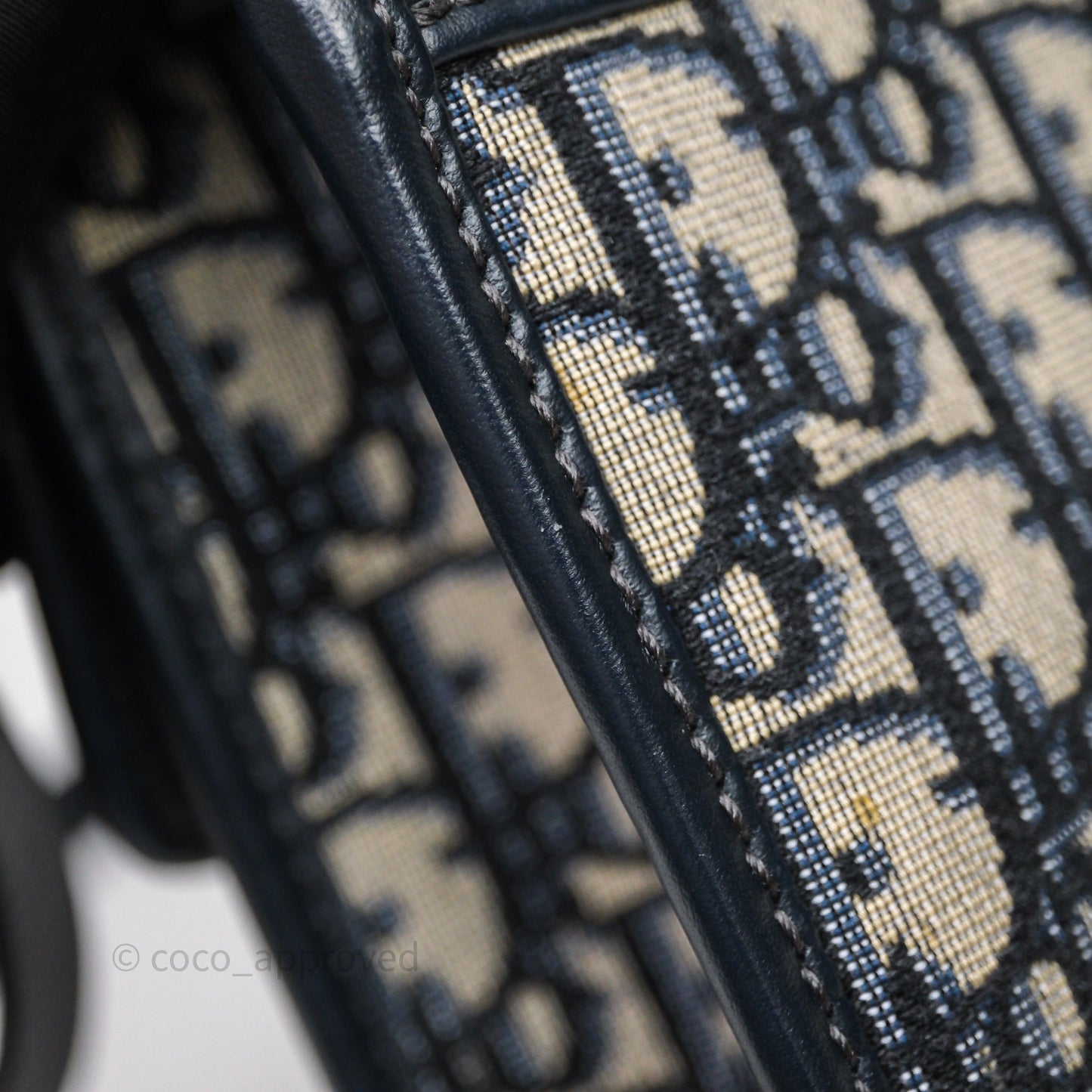 Christian Dior Small 30 Montaigne Bag Blue Dior Oblique Jacquard