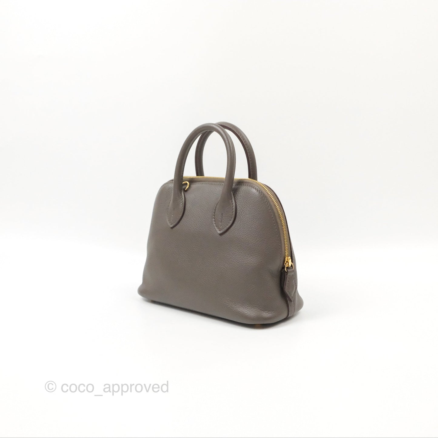 Hermès Bolide Mini 1923 Gris Etain 8F Evercolor Gold Hardware