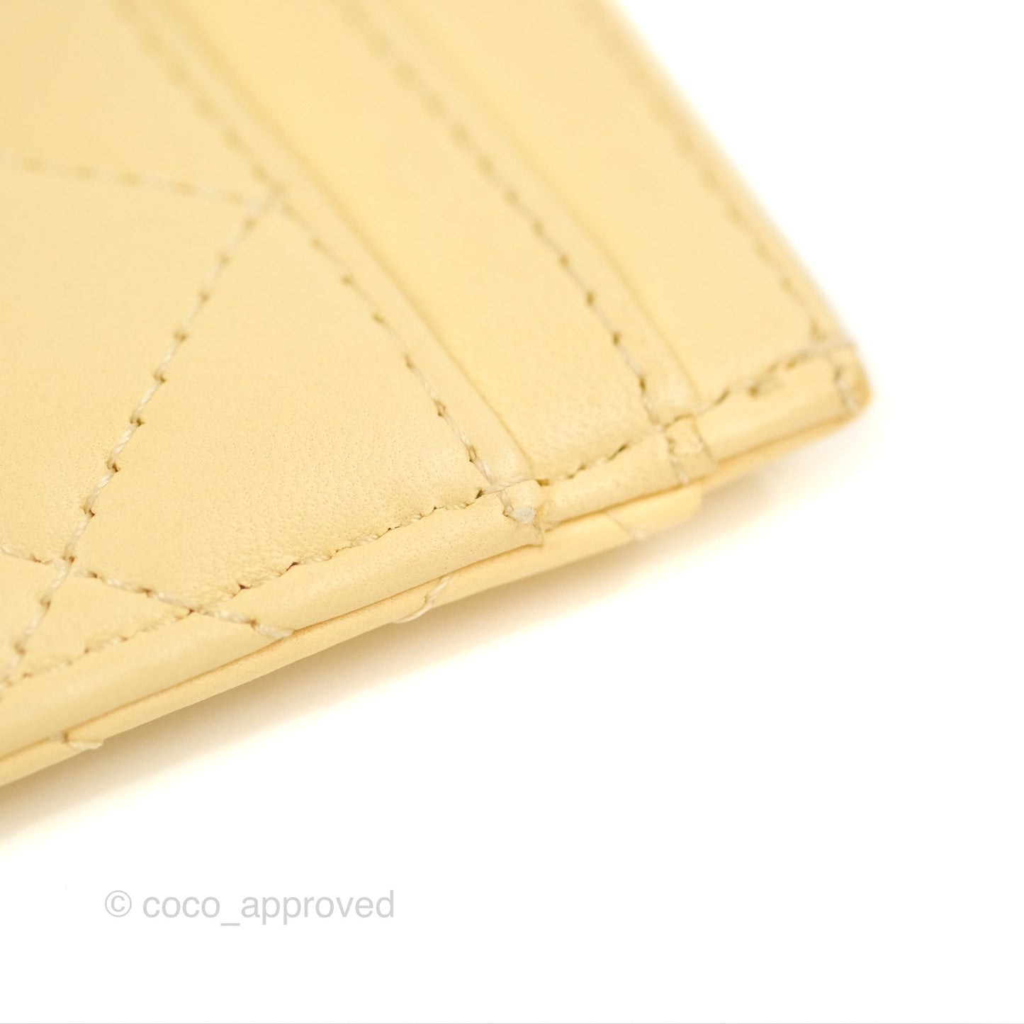 Chanel Classic Lambskin Flat Card Holder Yellow Gold Hardware