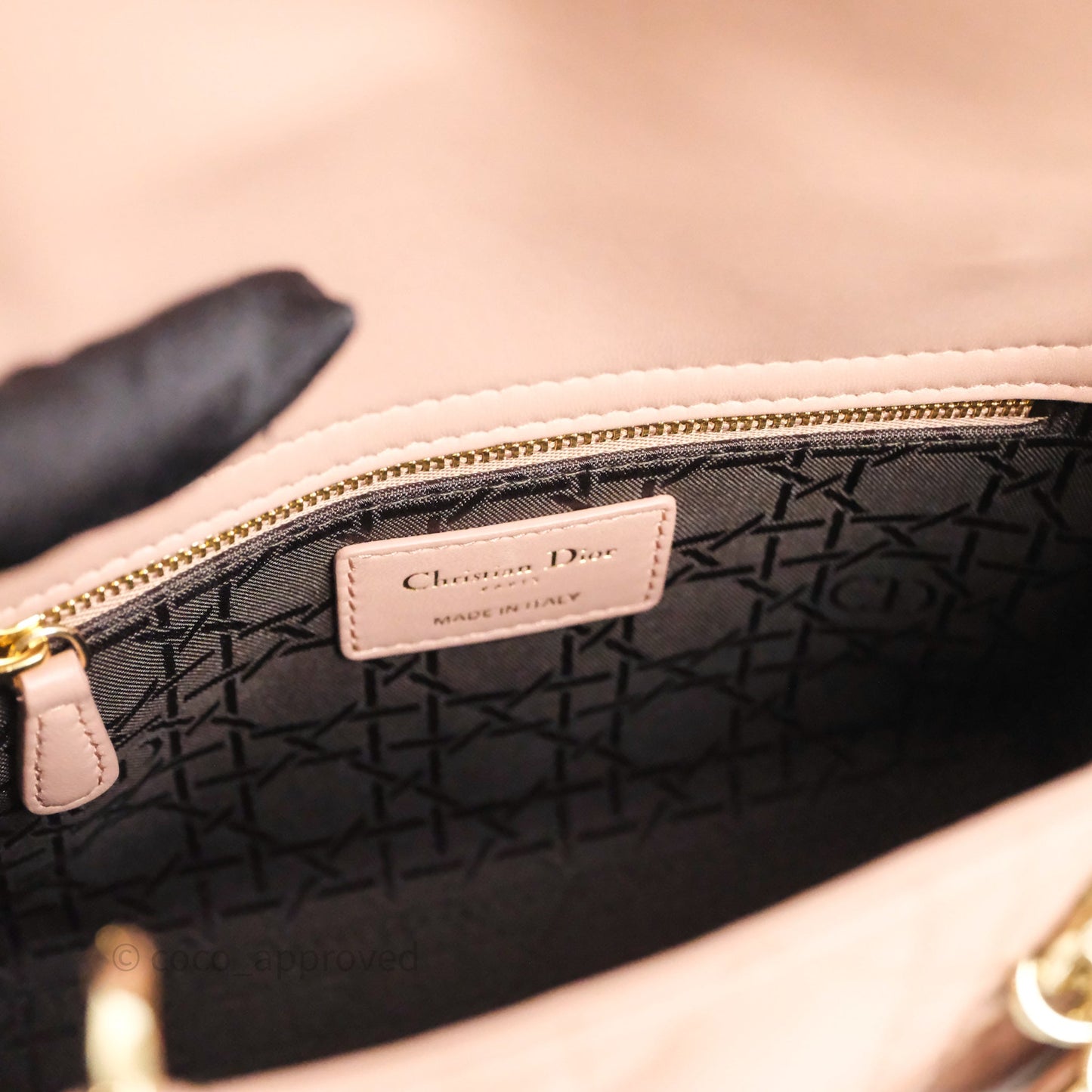 Christian Dior Small Lady Dior My ABCDior Bag Blush Cannage Lambskin