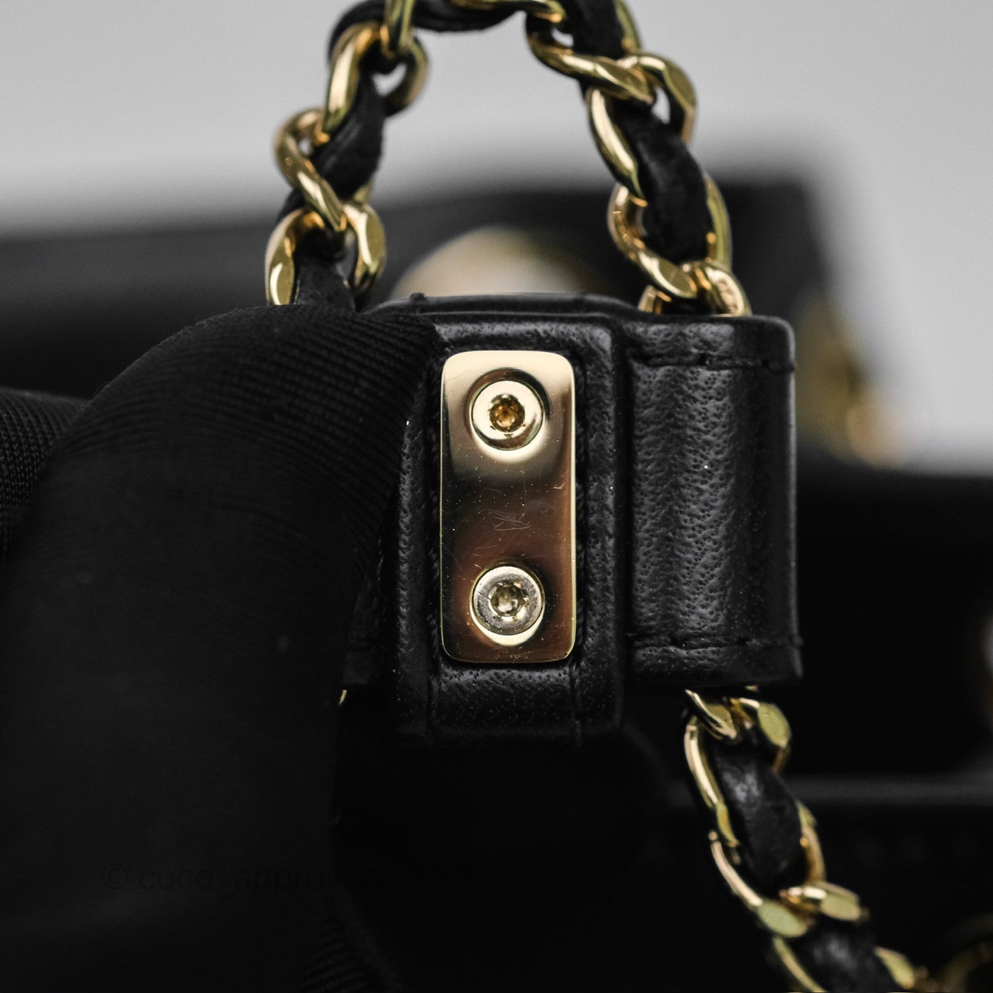 Chanel Small Duma Drawstring Backpack Black Lambskin Gold Hardware