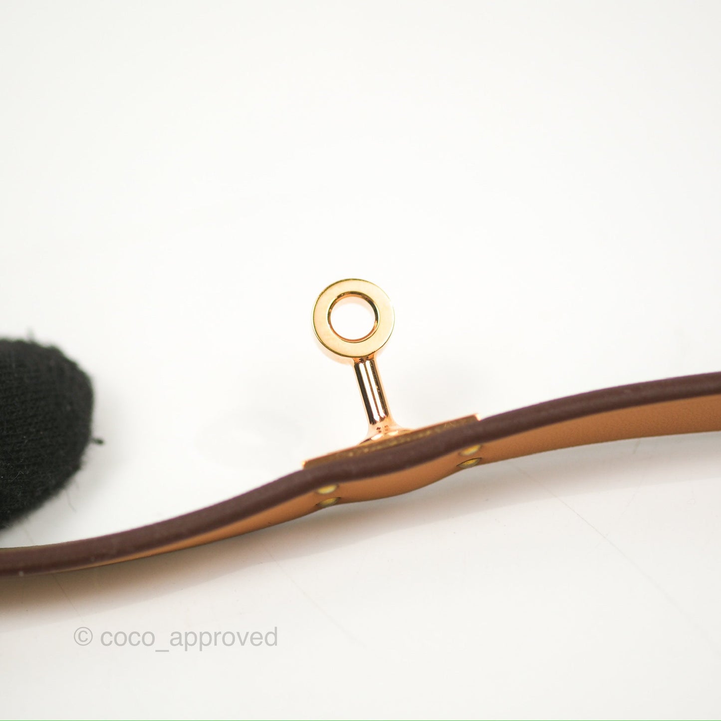 Hermès Kelly Double Tour Bracelet Etoupe Swift Rose Gold Hardware