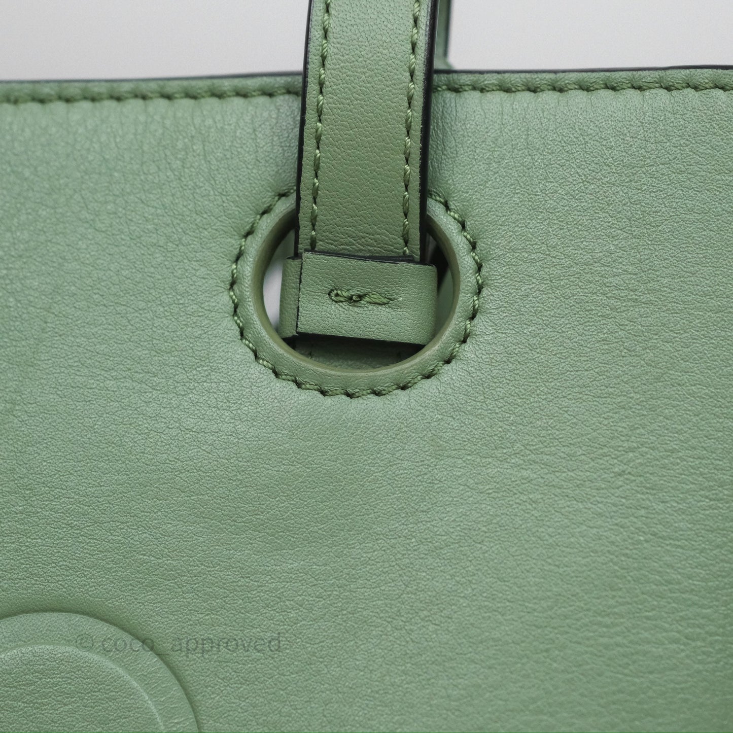 Loewe Small Anagram Tote In Rosemary Green Calfskin