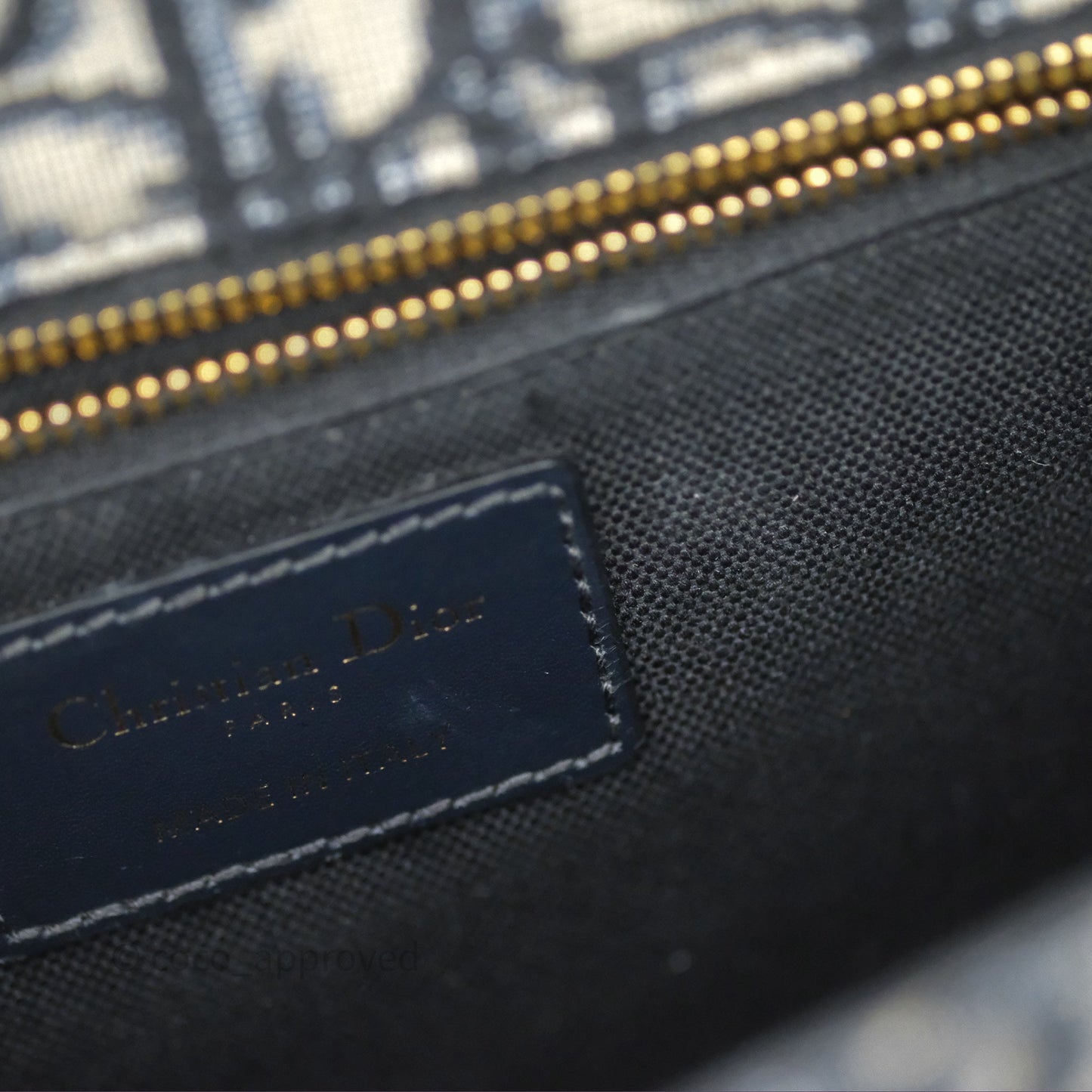 Christian Dior 30 Montaigne Bag Blue Dior Oblique Jacquard Gold Hardware