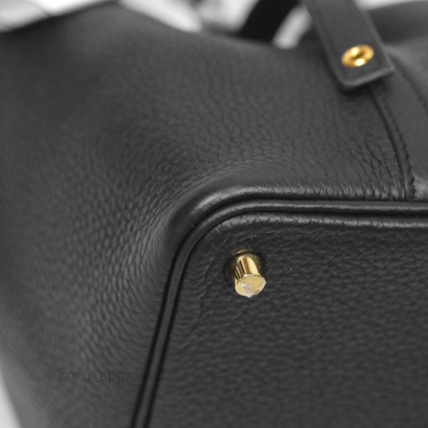 Hermès Picotin 18 Black Noir 89 Clemence Gold Hardware