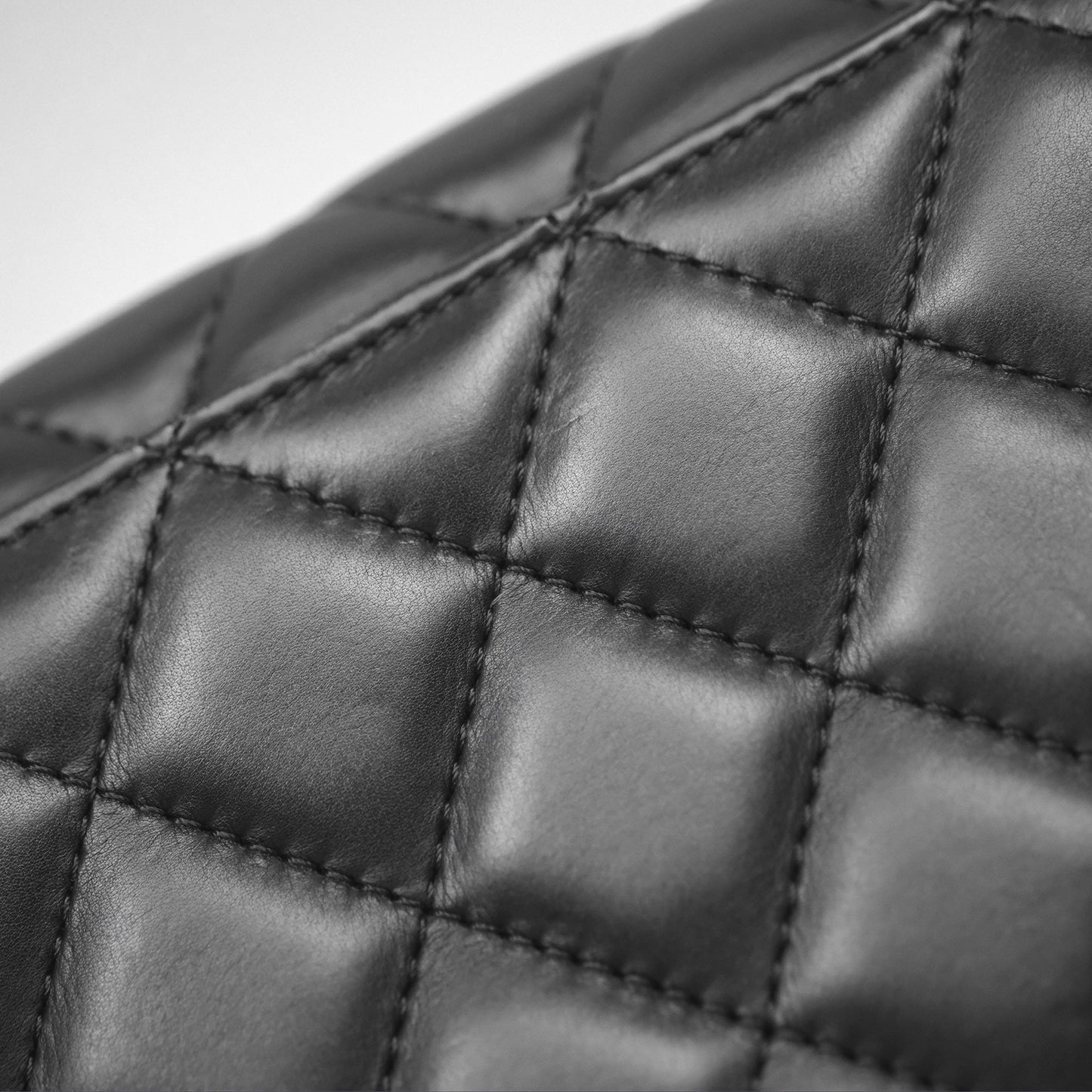 Chanel Quilted Side Chain Flap Bag Black Calfskin Aged Gold Hardware