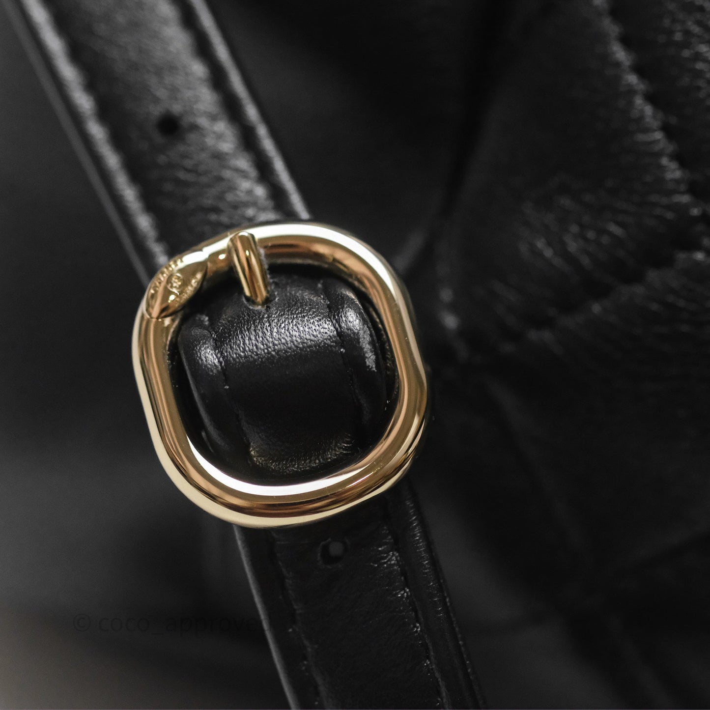 Chanel Quilted Large Duma Drawstring Backpack Black Lambskin Gold Hardware