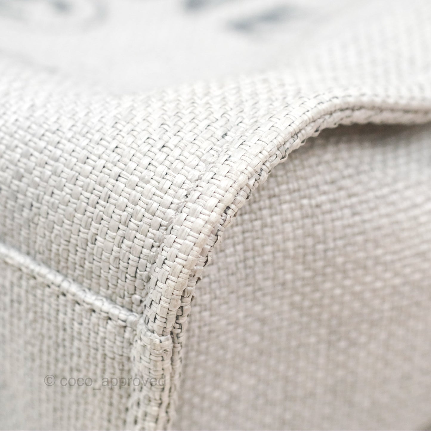 Chanel Medium Deauville Tote Light Grey Canvas