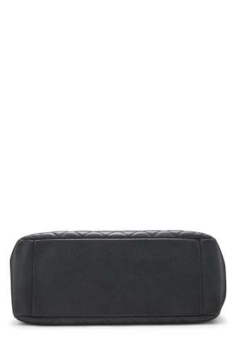 Chanel,  Black Quilted Caviar Grand Shopping Tote (GST), Black