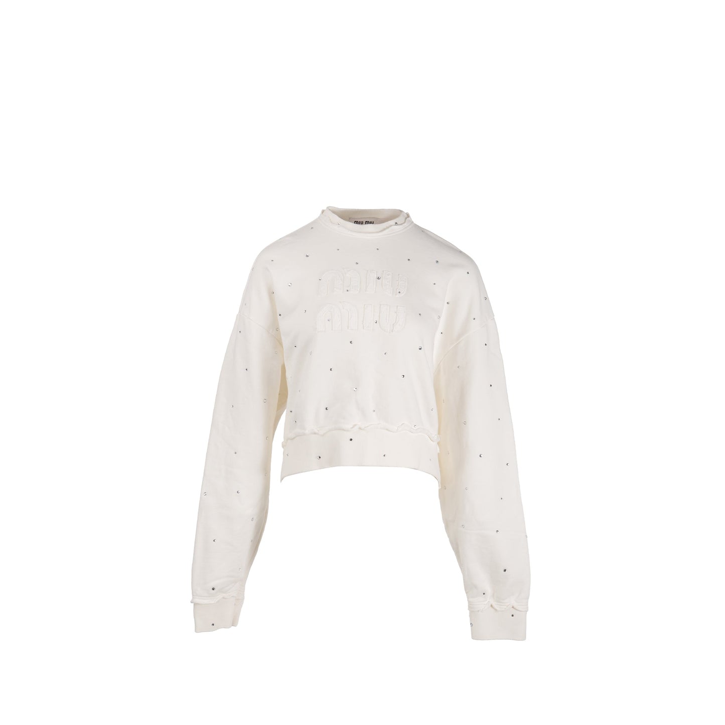 Miu Miu size XS / size 36 sweat / shorts set cream