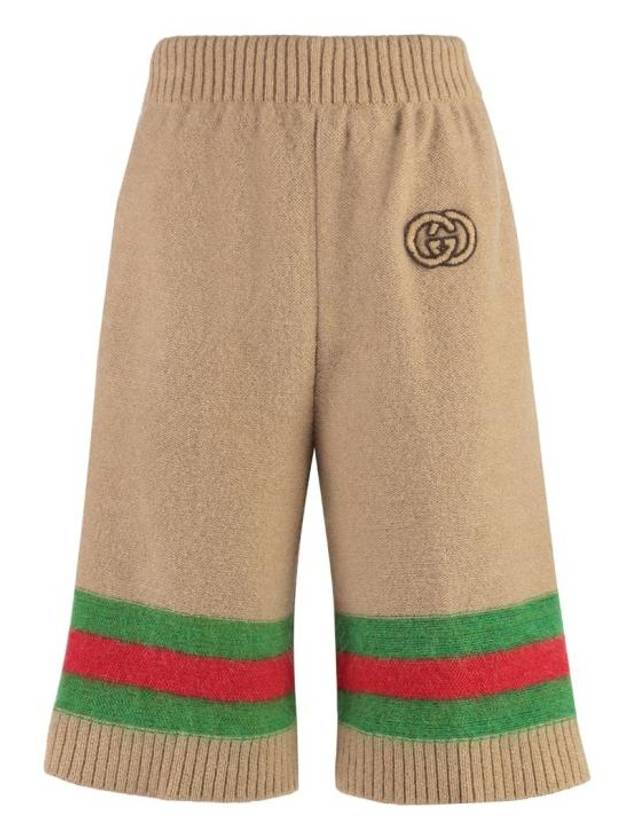 Luxury Gucci Trending 2025 Interlocking GG Logo Shorts Camel