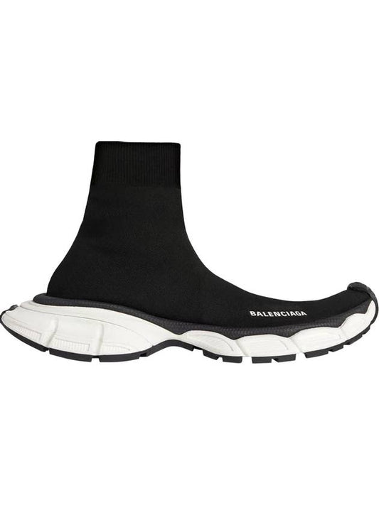 Luxury Balenciaga 3XL Sock Recycled Knit Low Top Sneakers Black