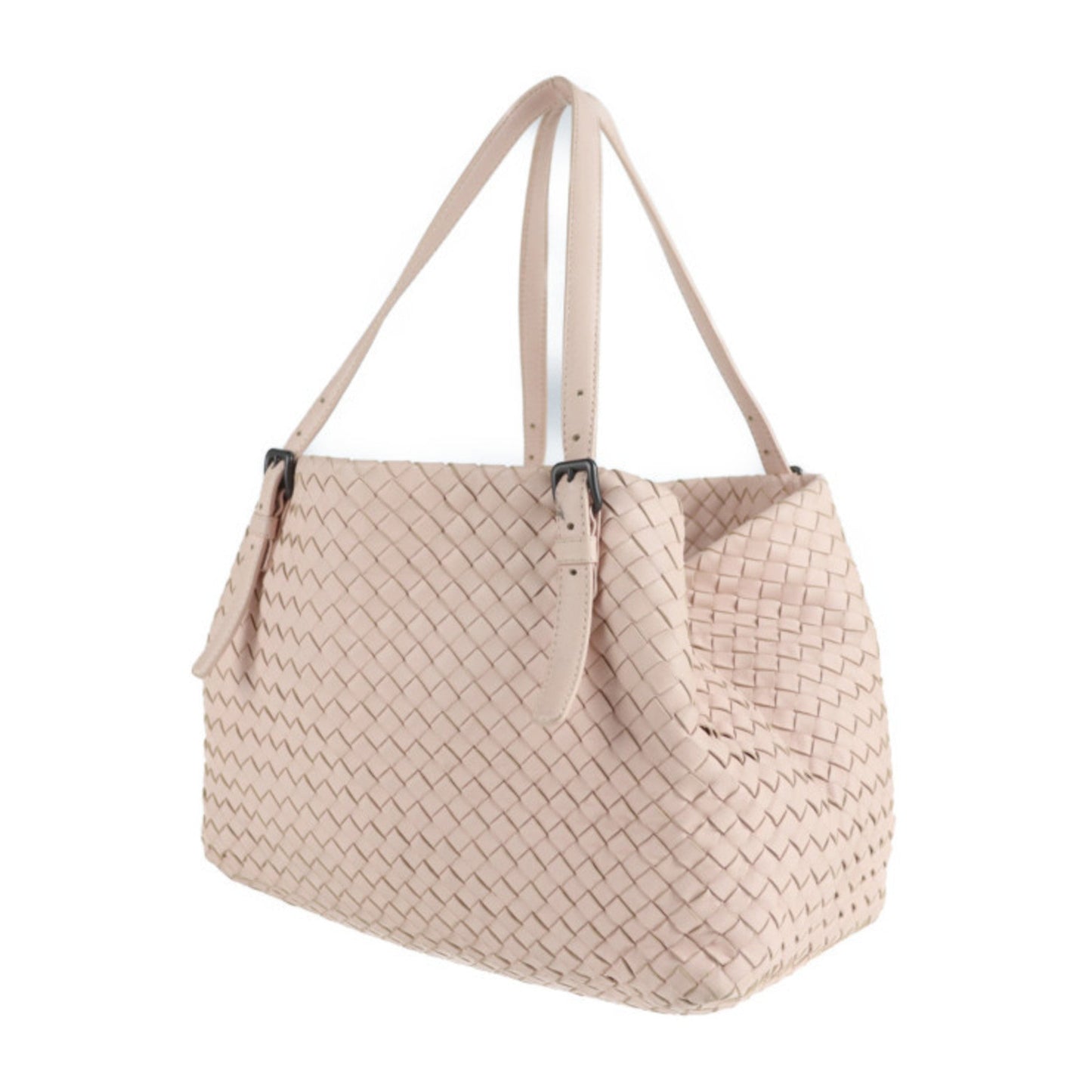 Luxury Bottega Veneta Intrecciato  pink Leather Handbag Shopping Bag Shoulder Bag Tote Bag ()