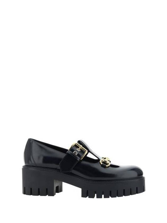 Luxury Gucci Trending 2025 Horsebit Mary Jane High Loafers Black