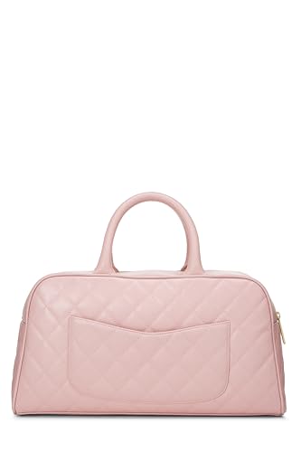 Chanel,  Pink Quilted Caviar Bowler, Pink