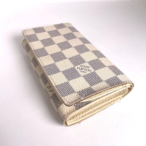 LOUIS VUITTON Bifold Wallet N61744 Damier Azur canvas, leather white Portefeuille Tresol Women()