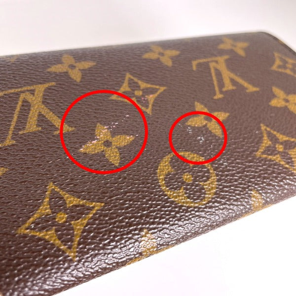 LOUIS VUITTON Long Wallet Purse M60697 Monogram canvas Brown Fuchsia Monogram Portefeuille Emily Women