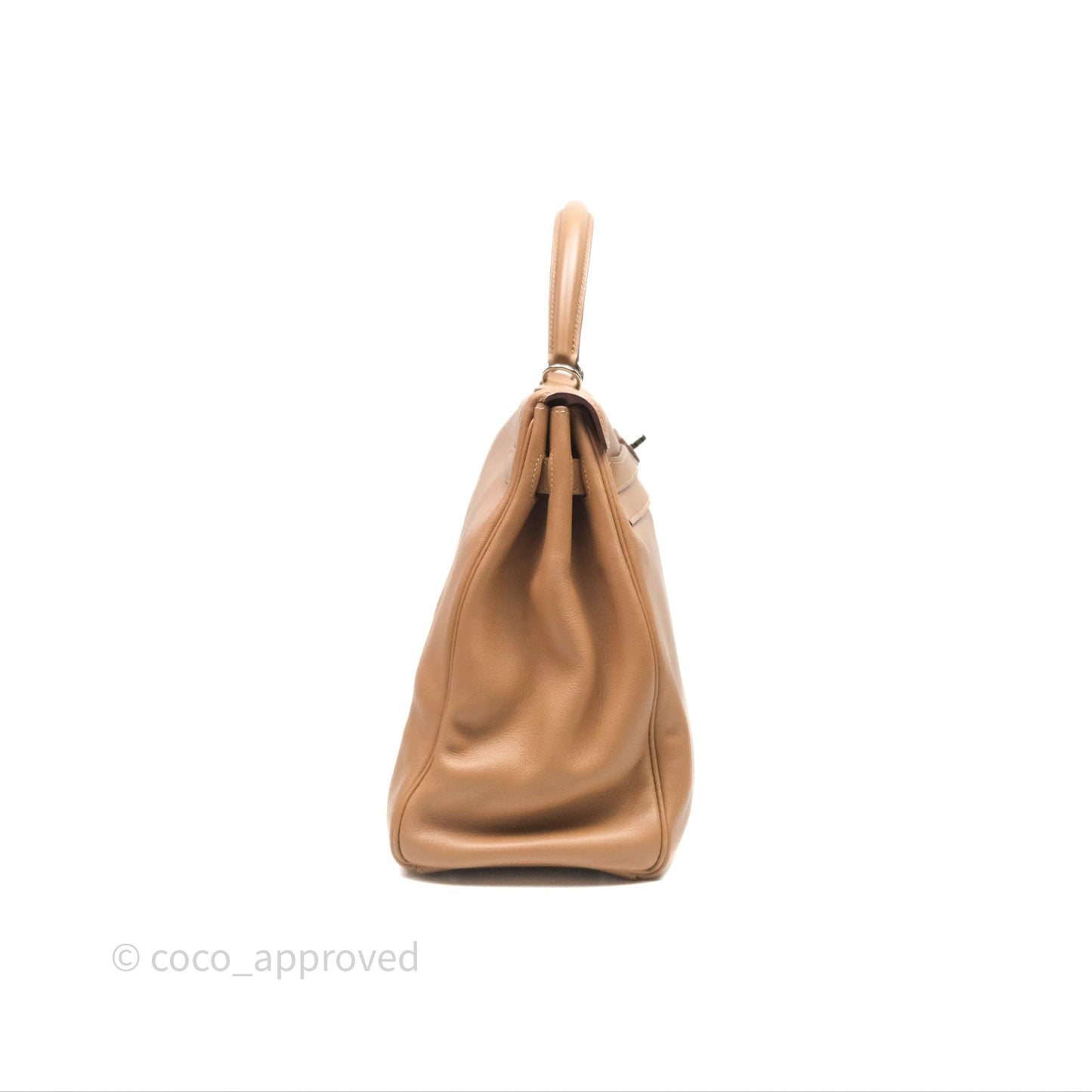 Hermès Kelly 35 Retourne Chai 0M Evercolor Palladium Hardware