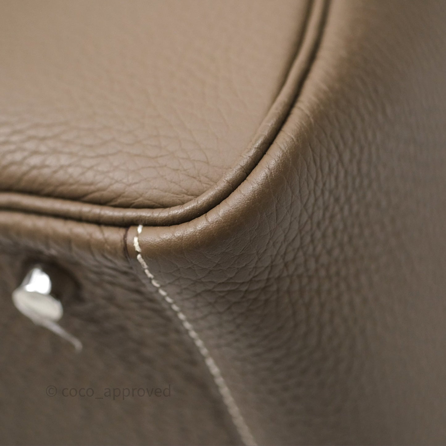 Hermès Lindy 30 Etoupe 18 Clemence Palladium Hardware