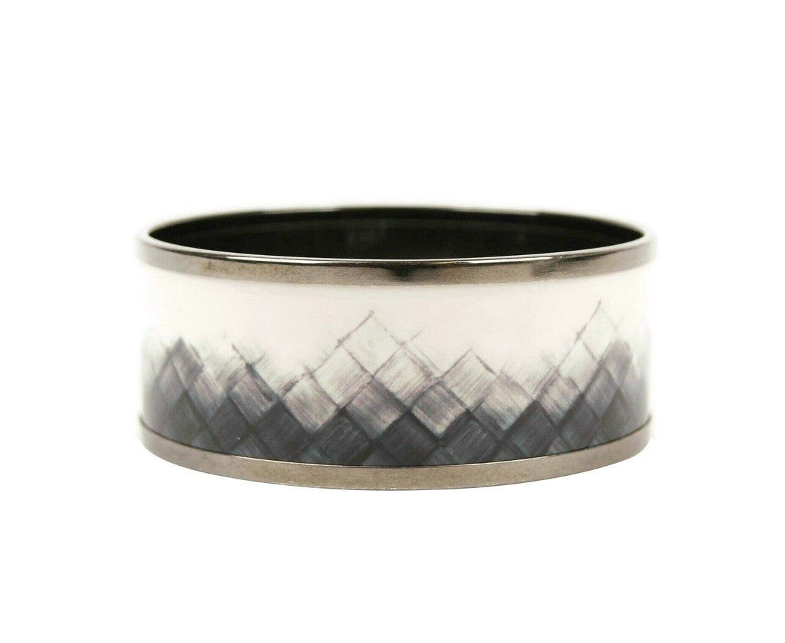 Luxury Bottega Veneta Enamel Metal Woven ilver Bracelet