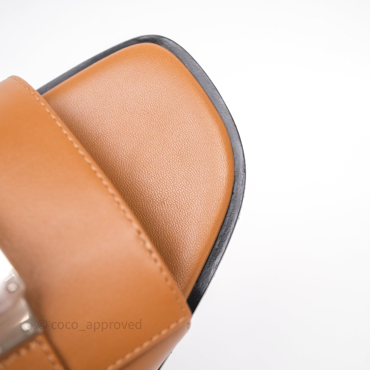 Hermès Giulia Sandals Gold 37 Palladium Hardware Size 36.5