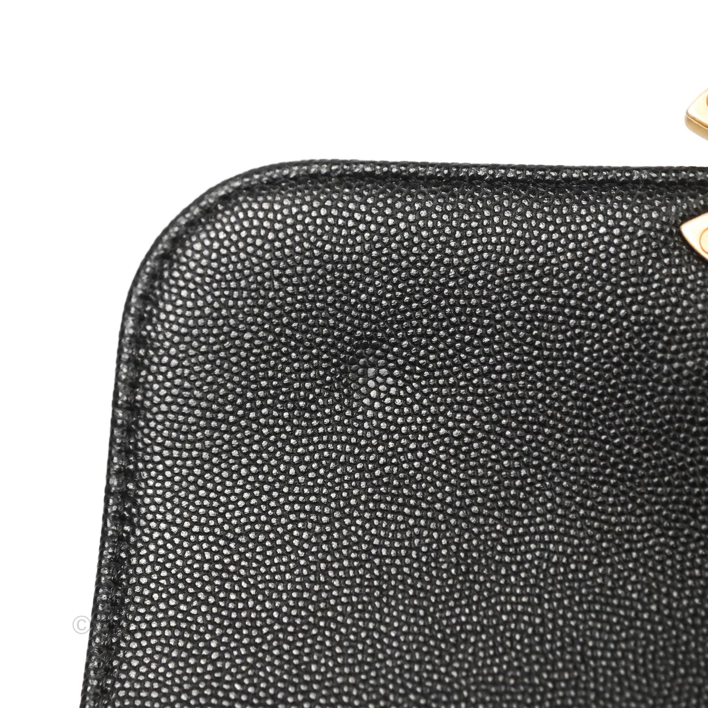 Chanel Mini Messenger Bag Black Caviar Aged Gold Hardware 21K
