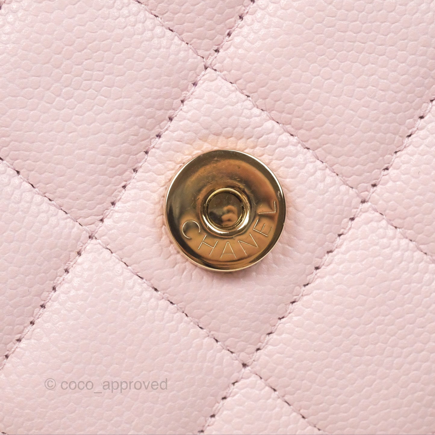 Chanel Quilted Classic Wallet on Chain WOC Pink Caviar Gold Hardware