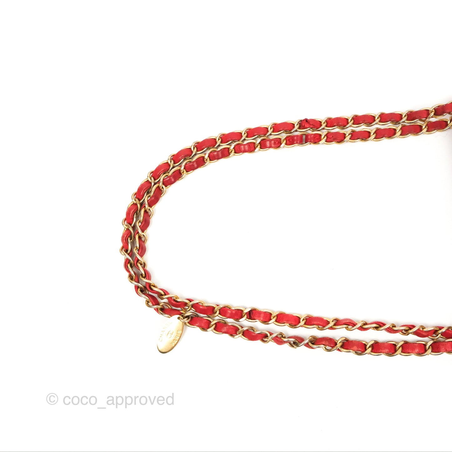 Chanel Small Chevron Surpique Flap Red Calfskin Aged Gold Hardware