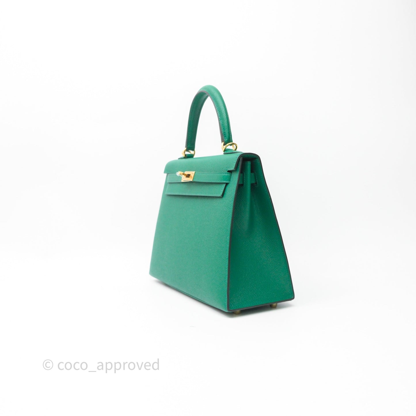 Hermes Kelly 25 Sellier Vert Vertigo Epsom Gold Hardware