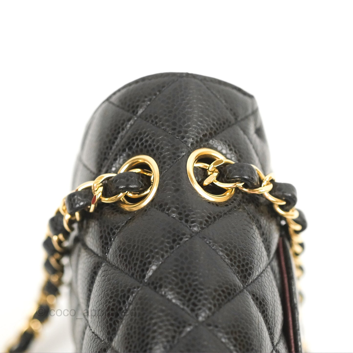 Chanel Classic M/L Medium Flap Quilted Black Caviar Gold Hardware