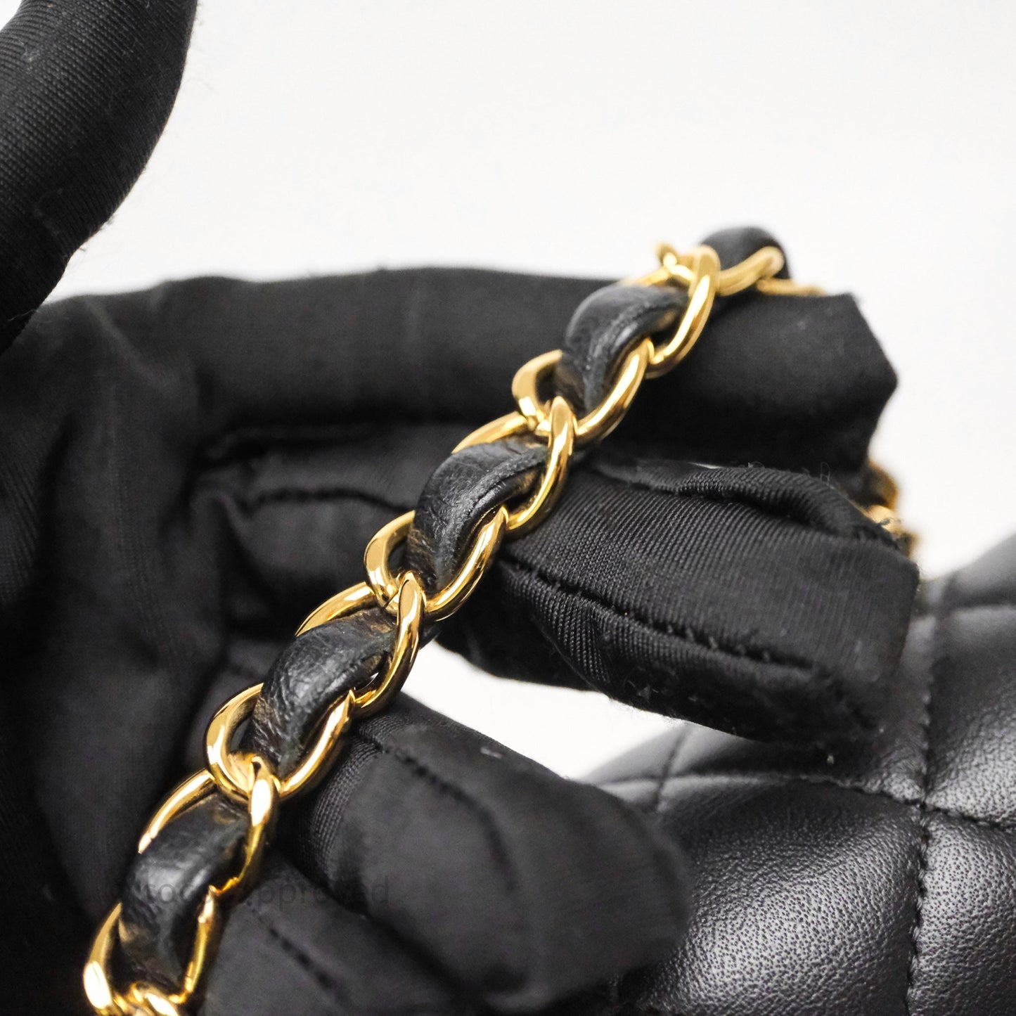 Chanel Classic M/L Medium Flap Quilted Black Lambskin Gold Hardware