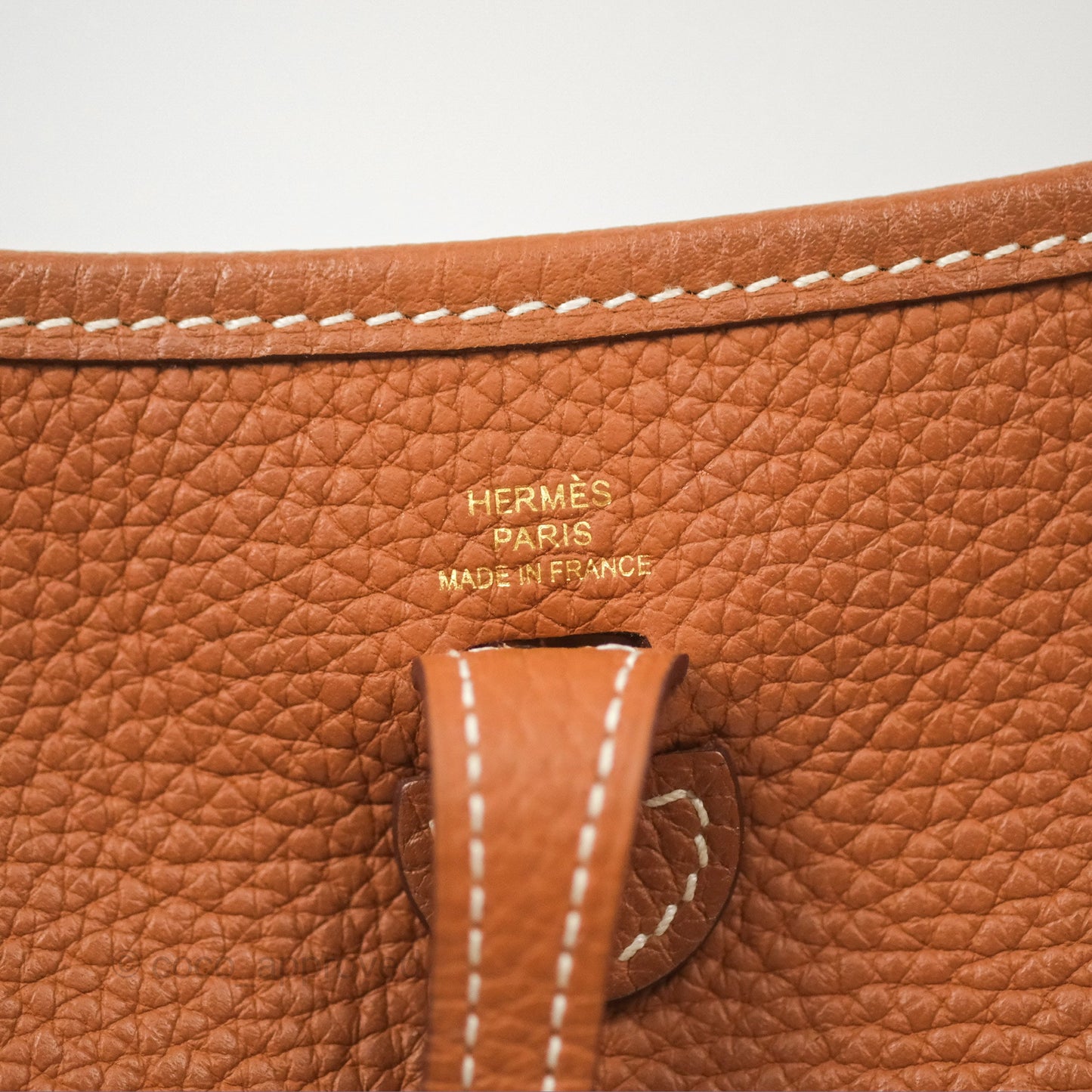 Hermès Mini Evelyne 16 Gold Clemence Gold Hardware