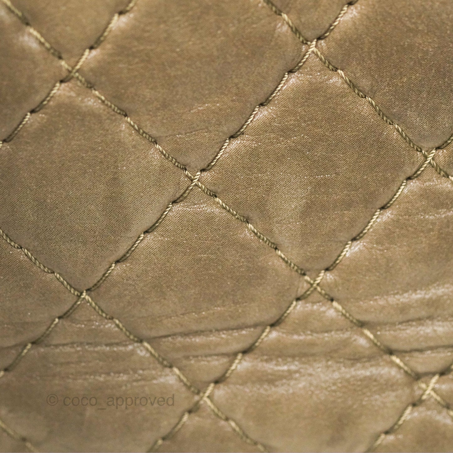 Chanel Quilted Camera Case Bag Iridescent Taupe Calfskin Silver Hardware