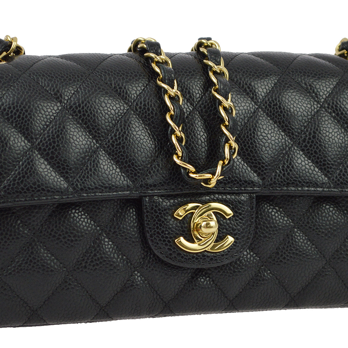 Chanel 2006-2008 Caviar East West Shoulder Bag