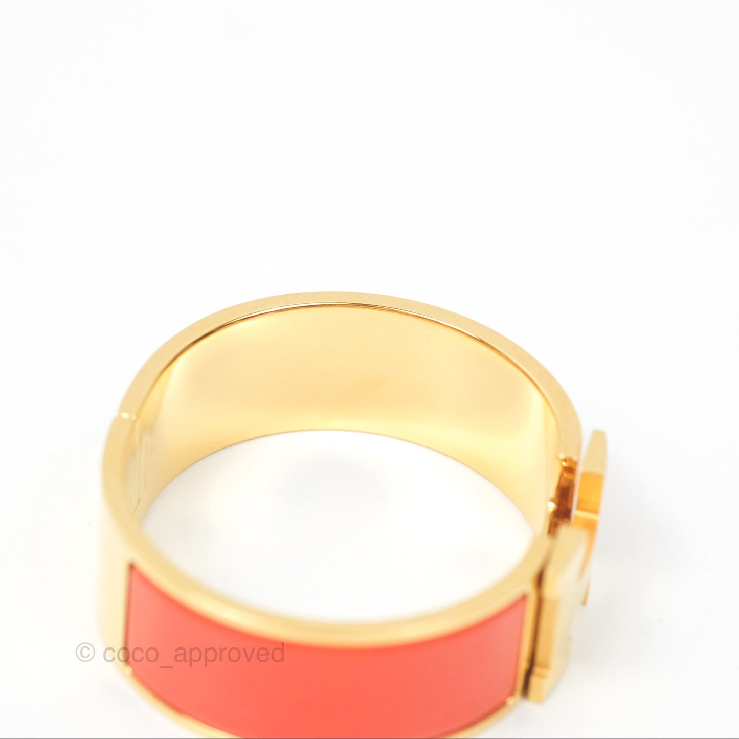 Hermès Clic Clac H Bracelet Orange Fruité Rose Gold PM