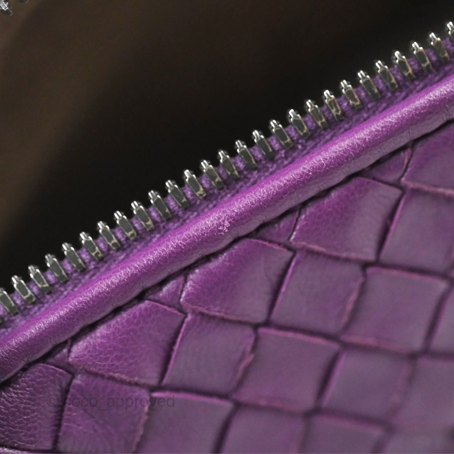 Bottega Veneta Crossbody Bag Intrecciato Leather Purple