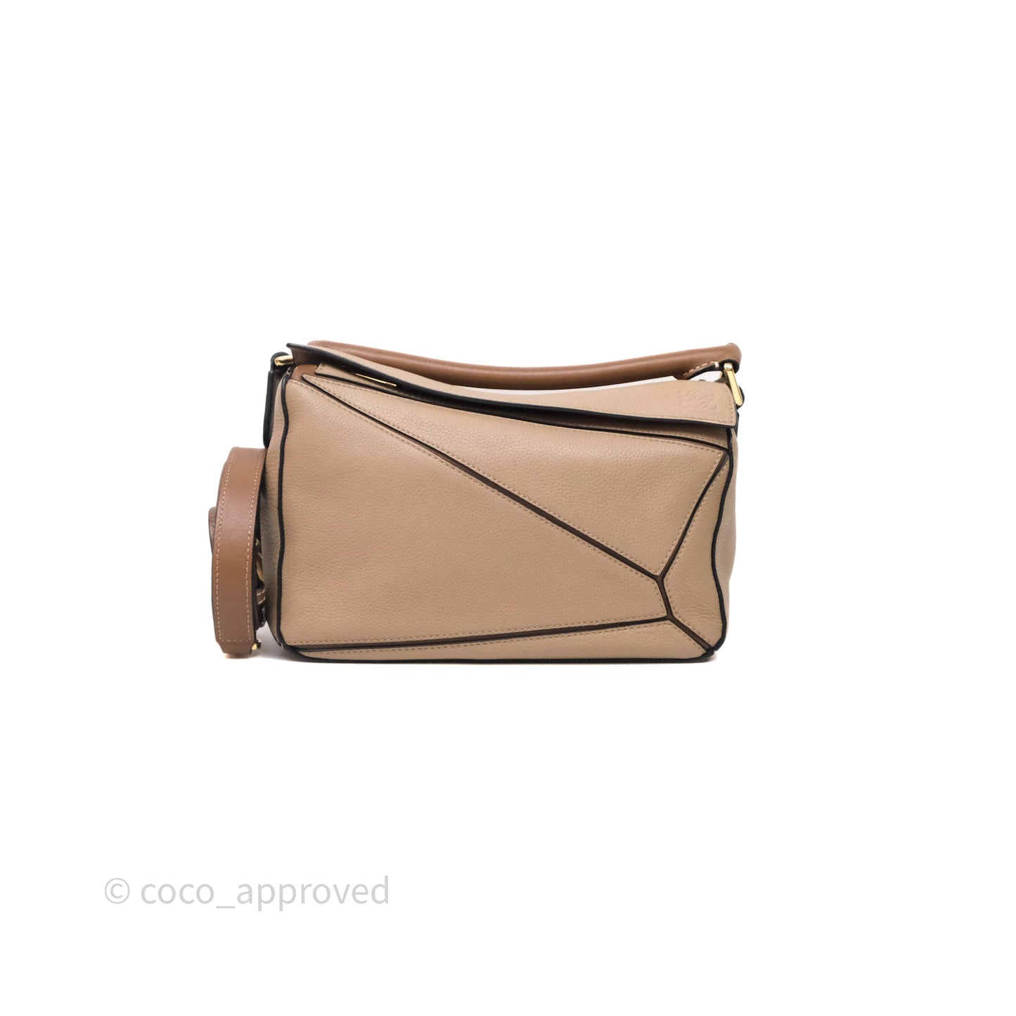 Loewe Small Puzzle Bag Sand Mink Grained Calfskin
