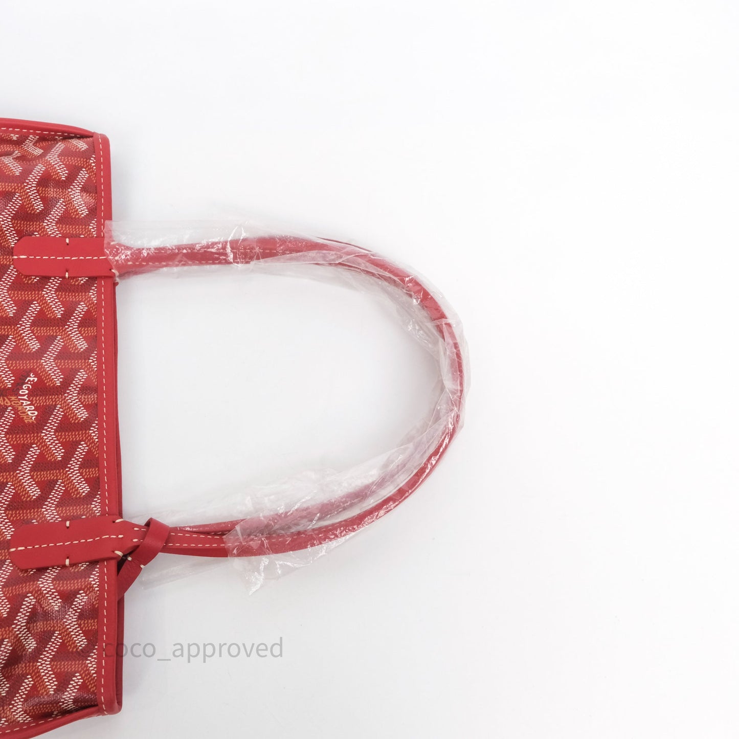Goyard Anjou Mini Tote Bag Red Goyardine Canvas
