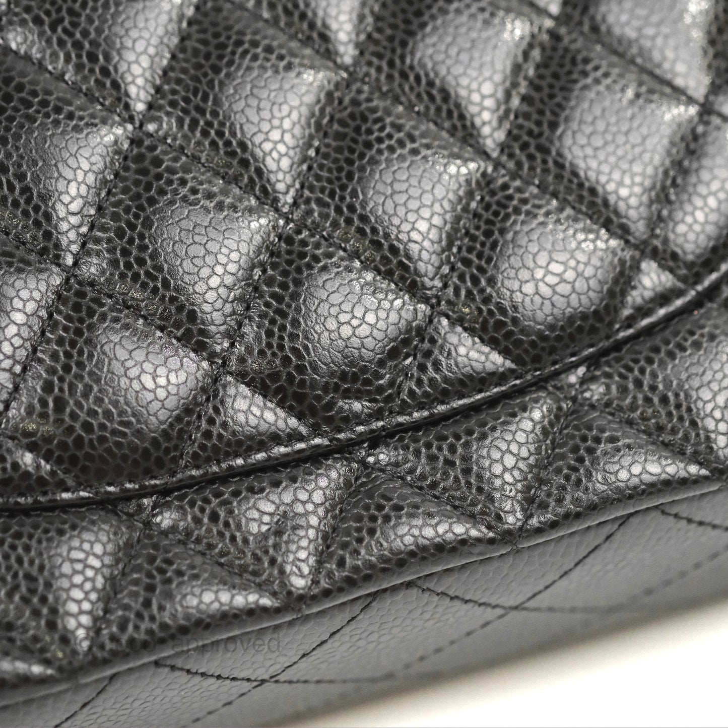 Chanel Classic M/L Medium Flap Quilted Black Caviar Gold Hardware