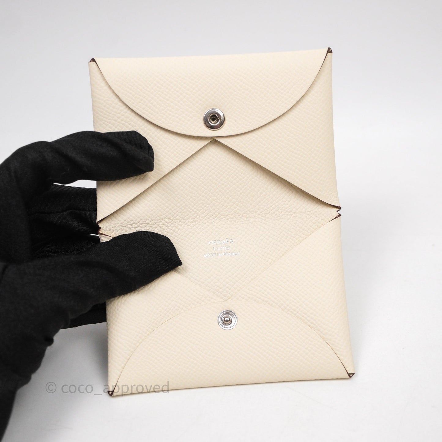 Hermès Calvi Card Holder Beton