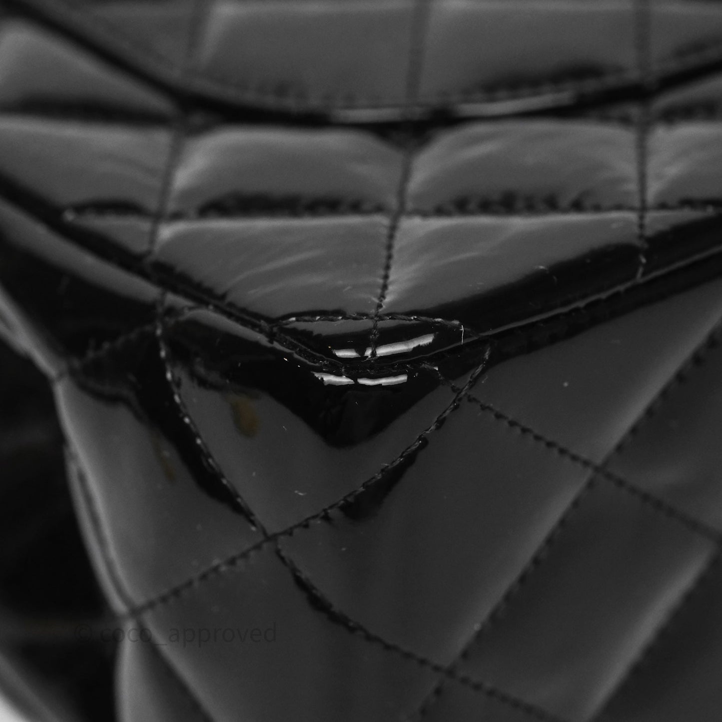 Chanel Jumbo Double Flap Black Patent Silver Hardware⁣⁣