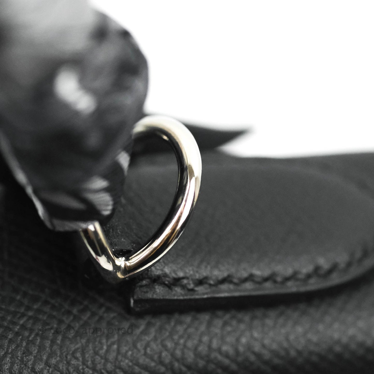 Hermès Kelly 28 Sellier Black Epsom Palladium Hardware
