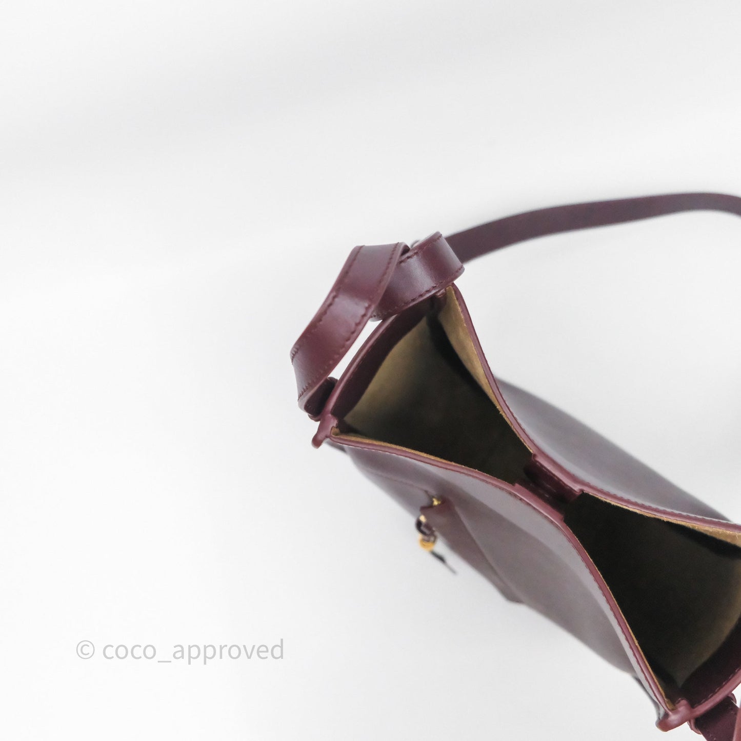 Loewe Hammock Slice Dark Red Bag Gold Hardware