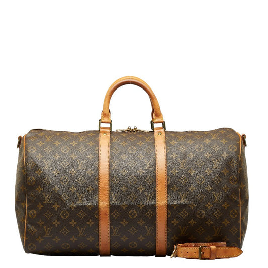 Louis Vuitton Monogram Keepall Bandolière 50 Boston Bag M41416