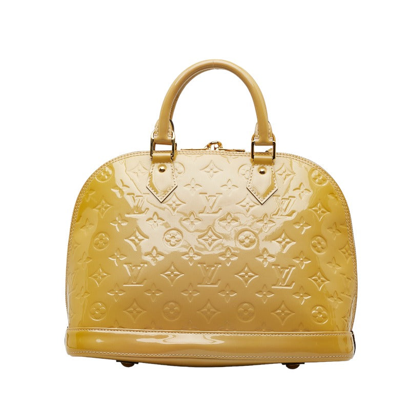 Louis Vuitton Monogram Verni Alma Handbag M91695 Jaune Yellow