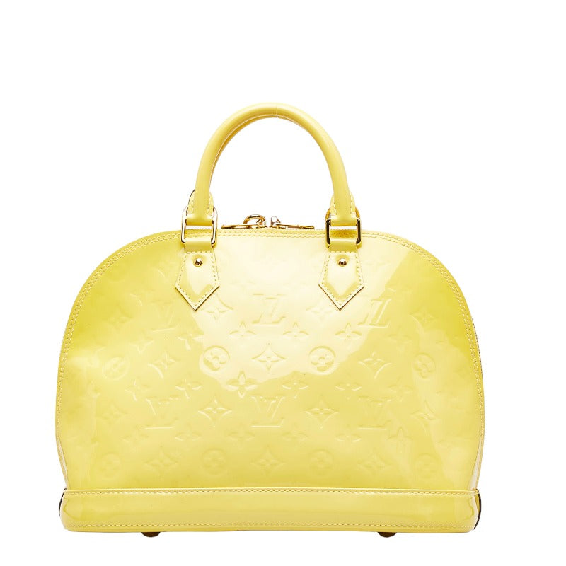 Louis Vuitton Monogram Verni Alma PM Handbag M90101 Citrine Yellow