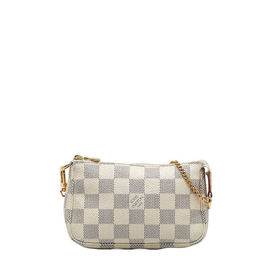 Louis Vuitton Mini Pochette Accessoires Handbag Damier Azur N58010