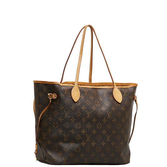 Louis Vuitton Monogram Neverfull MM Shoulder-Bag Tote Bag M40156 Brown PVC Leather Louis Vuitton