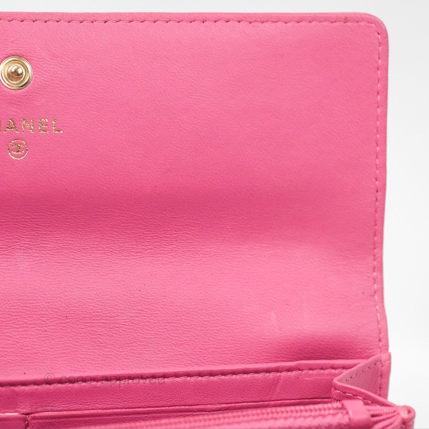 Chanel Classic Quilted Long Wallet Pink Lambskin Gold Hardware