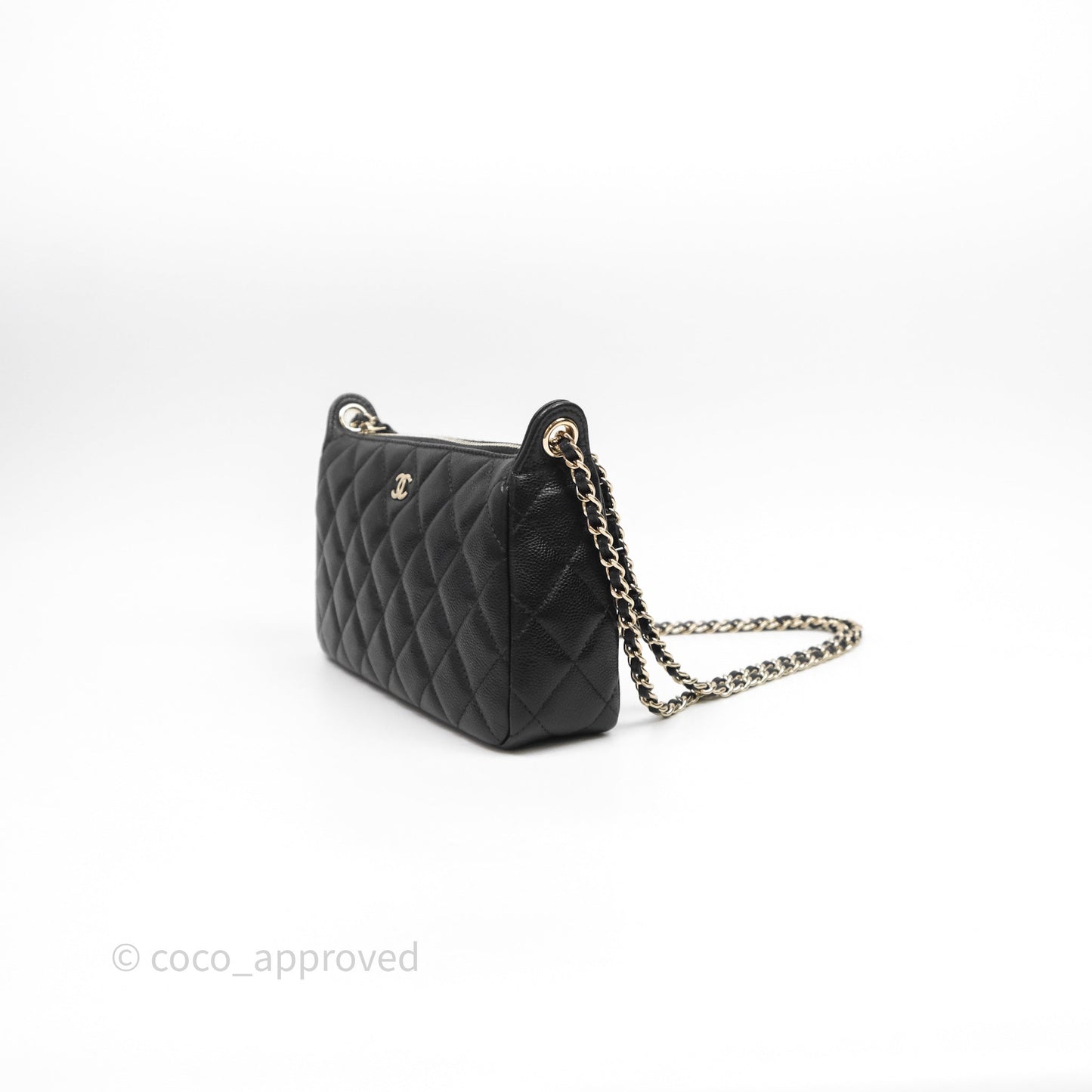 Chanel Clutch on Chain Black Caviar Gold Hardware